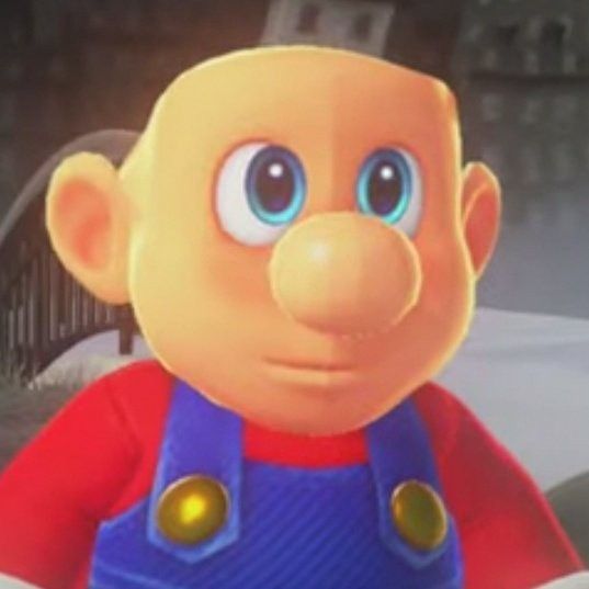Meme-style Mario profile picture
