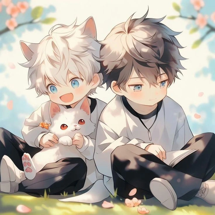 matching anime boy PFPs for duos with mirrored character poses