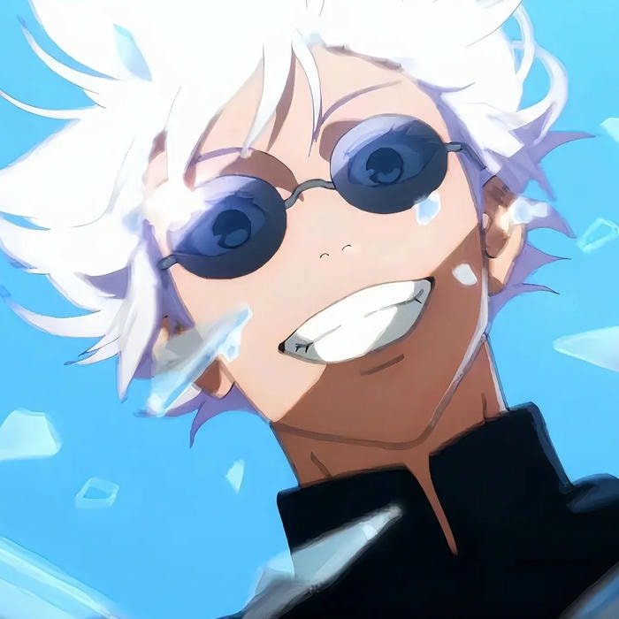 Matching JJK anime PFP pair with symmetrical framing and emotionally complementary expressions