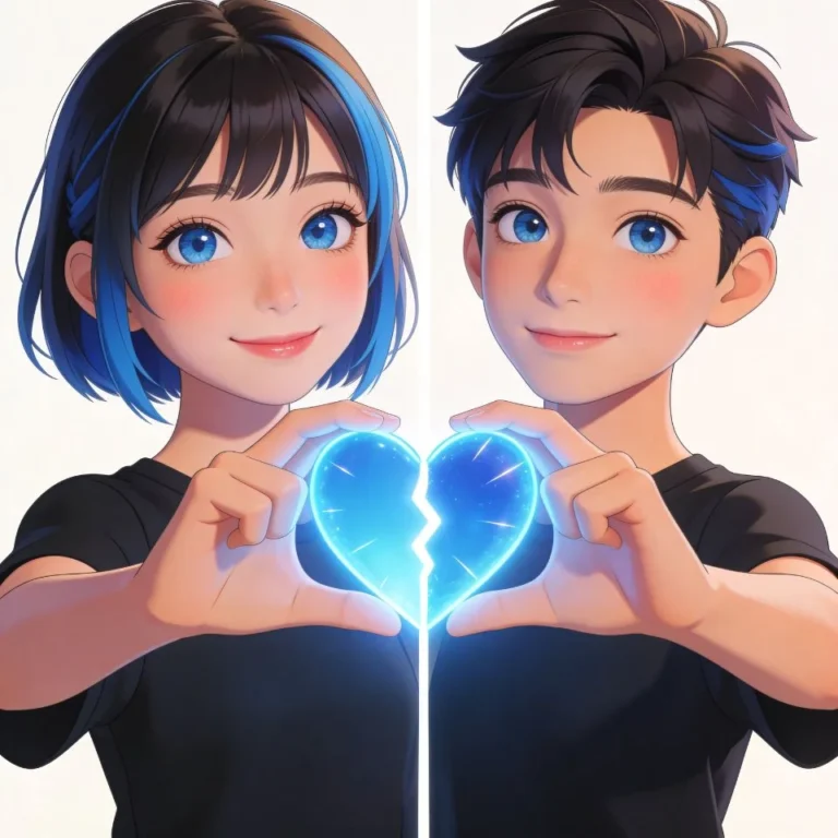 Matching anime couple PFP trend with color harmony across both avatars