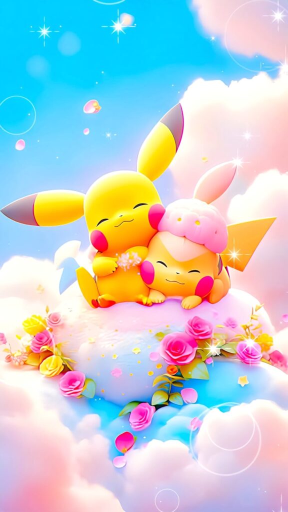 Coordinated matching Pikachu PFP with aligned themes and mirrored poses