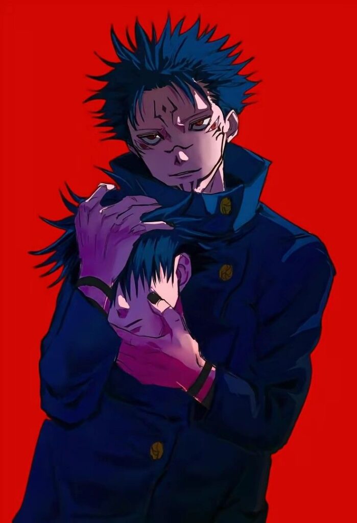 Megumi and Sukuna matching PFP set with complementary design