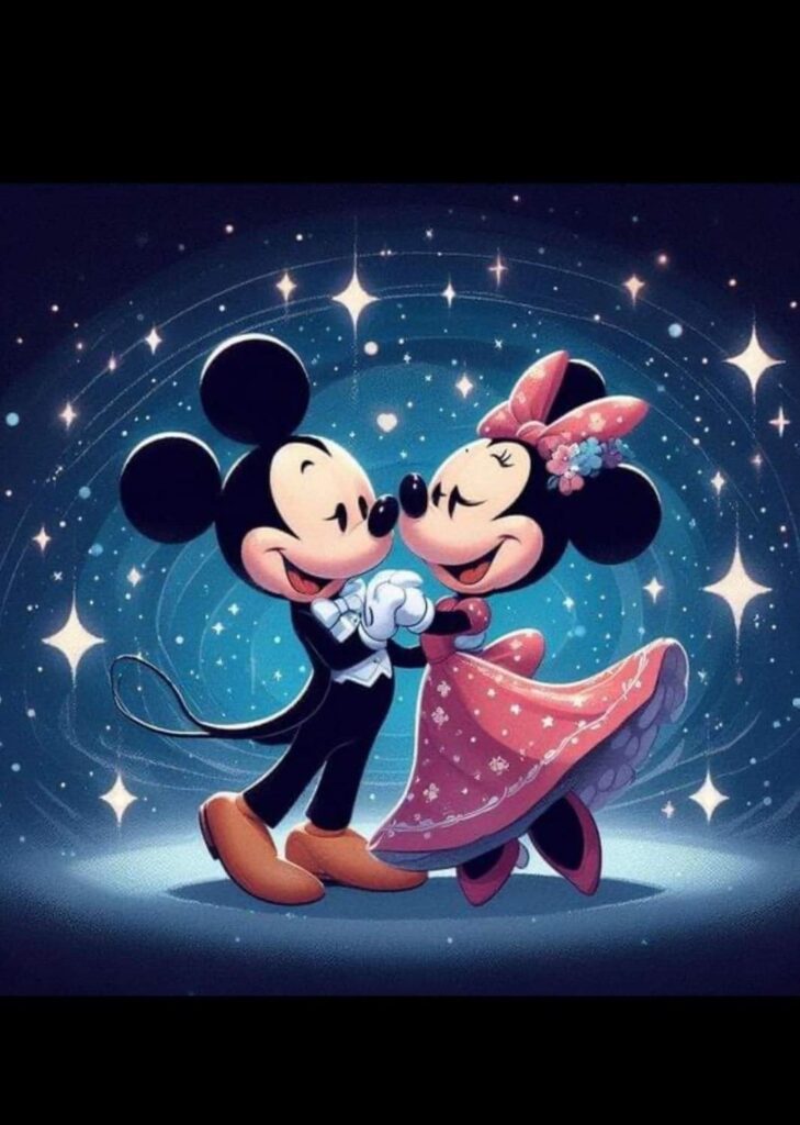 Mickey and Minnie Mouse matching PFP couple romantic
