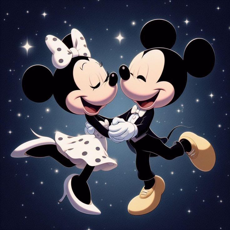 Mickey Minnie matching profile pictures complementary design