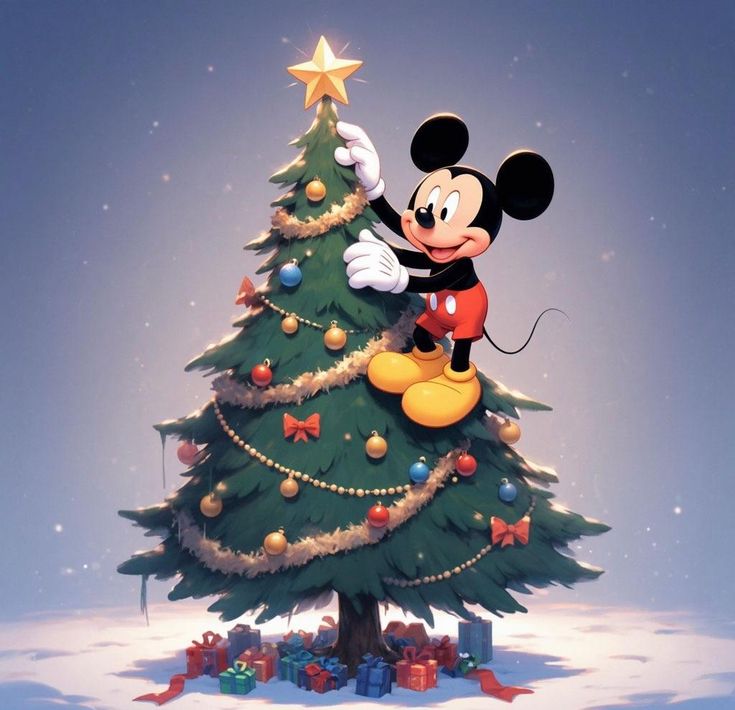 Mickey Mouse Christmas PFP festive holiday edit