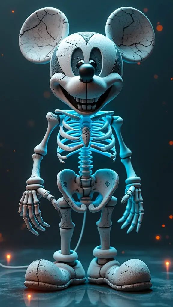 Subtle creepy Mickey Mouse profile picture eerie mood
