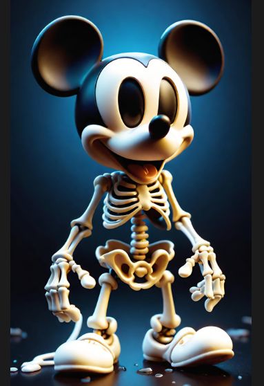Haunting Mickey Mouse PFP distorted unsettling style