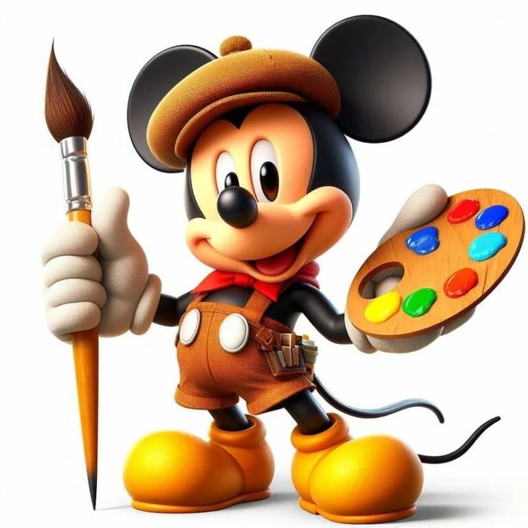 Aesthetic Mickey Mouse profile picture muted tones