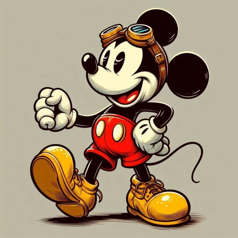 Playful funny Mickey Mouse profile image distorted