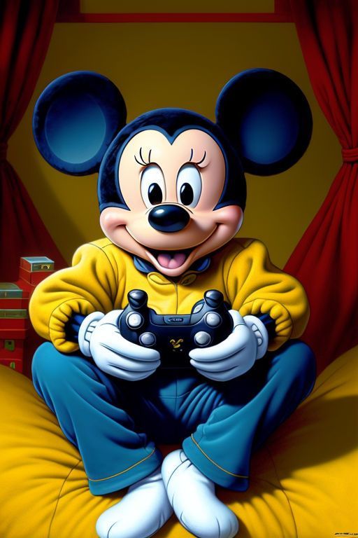 Mickey Mouse wanna play a game PFP dark horror theme