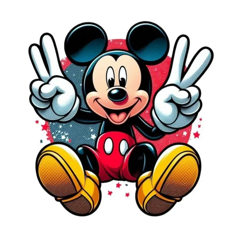 Minimalist Mickey Mouse profile picture traditional pose