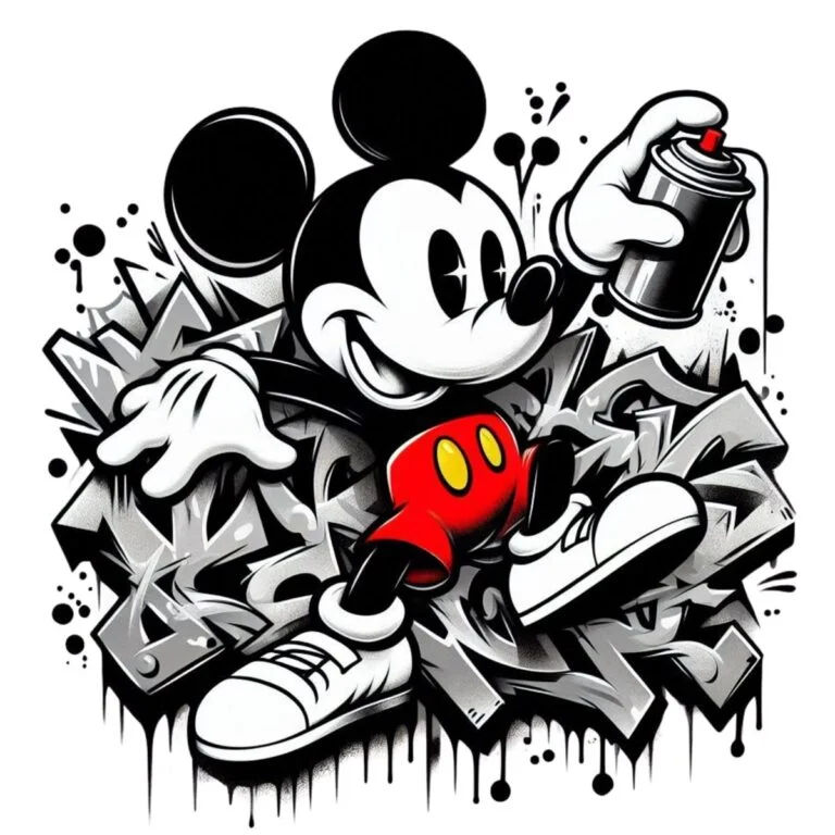 Simple Mickey Mouse profile image clean background