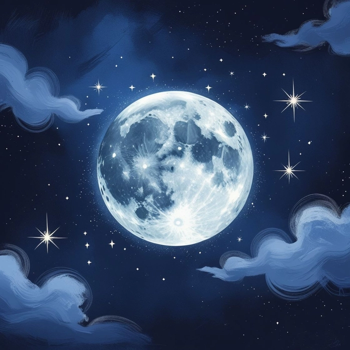 Moon PFP aesthetic faded blue