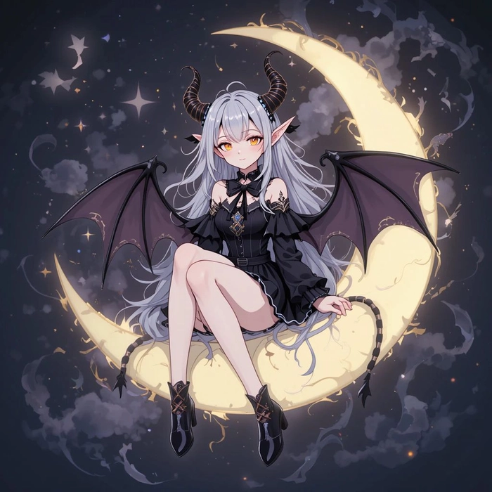 Moon PFP aesthetic girl silhouette soft