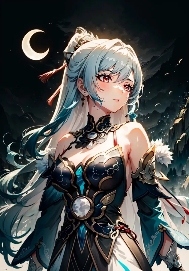 Moon PFP girl calm expressive