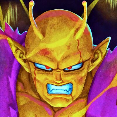 Orange Piccolo profile picture showing peak power form with warm lighting