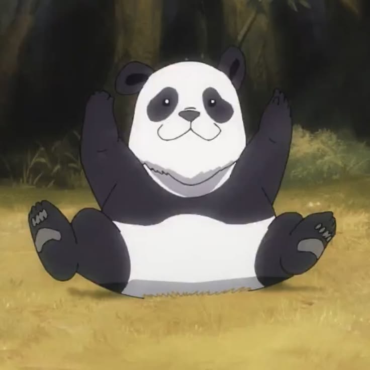 Panda JJK PFP with Jujutsu Kaisen anime styling and dramatic expression