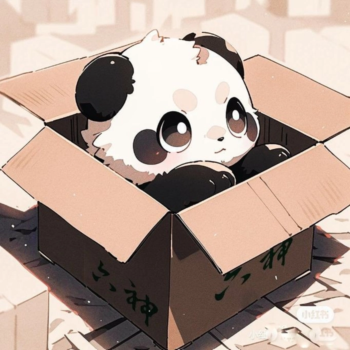 Animated panda PFP cartoon style with bold expression and minimal background