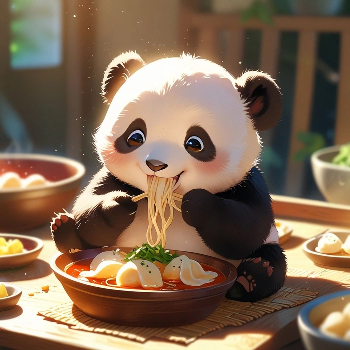 Jujutsu Kaisen panda PFP with anime-style shading and dramatic lighting