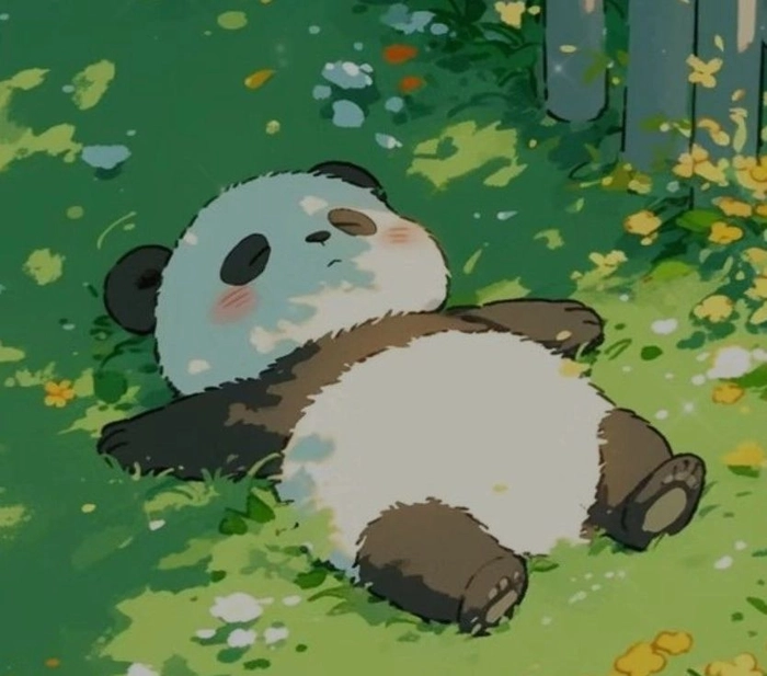Polished panda PFP with visual storytelling composition for Pinterest