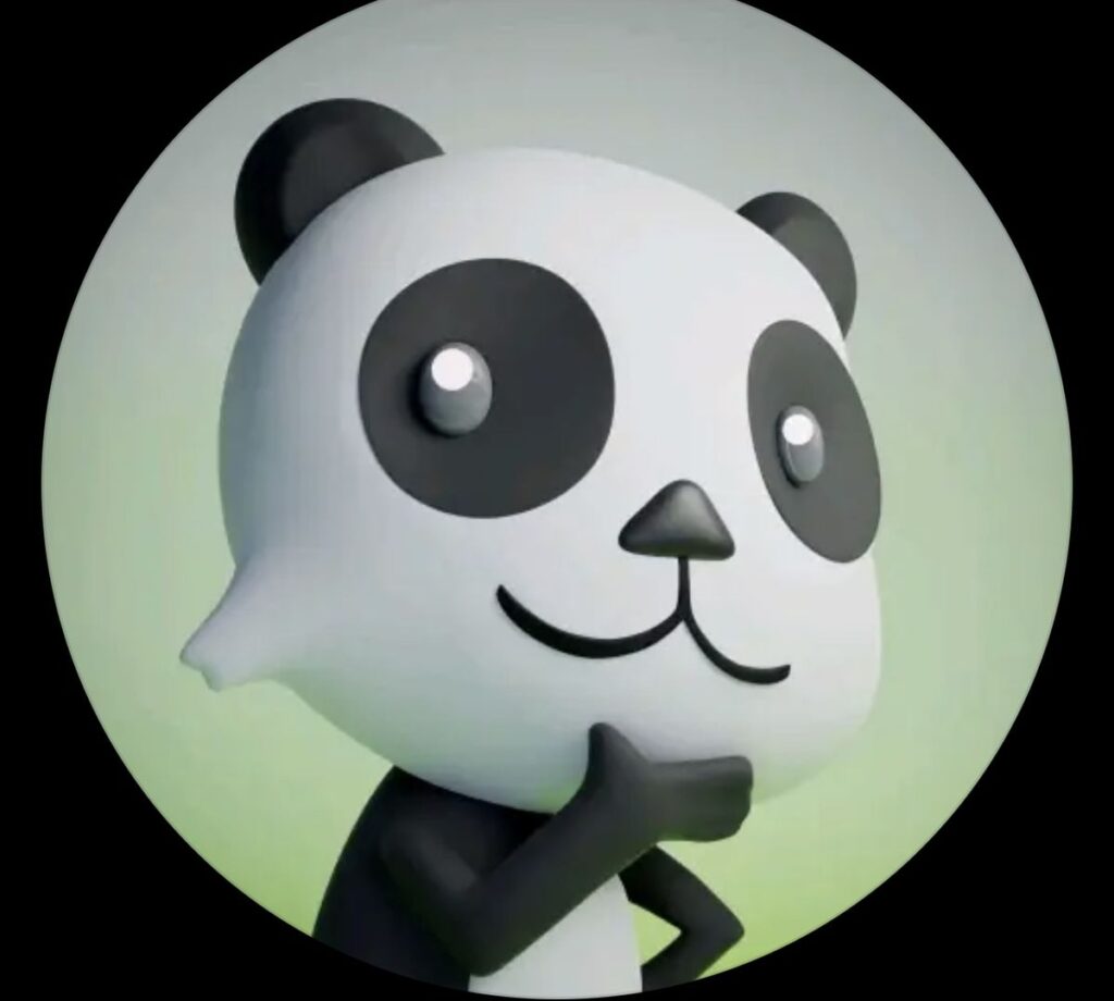 Retro Xbox 360 panda PFP with classic gaming aesthetic and minimal effects