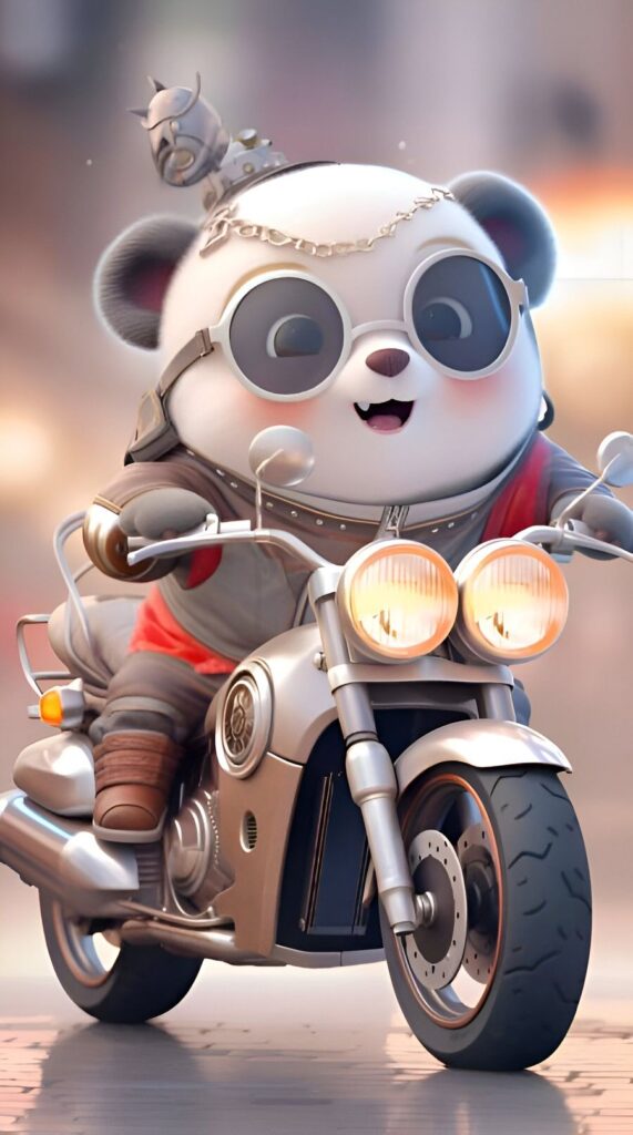 Cute panda wearing glasses profile picture with quirky personality and soft background