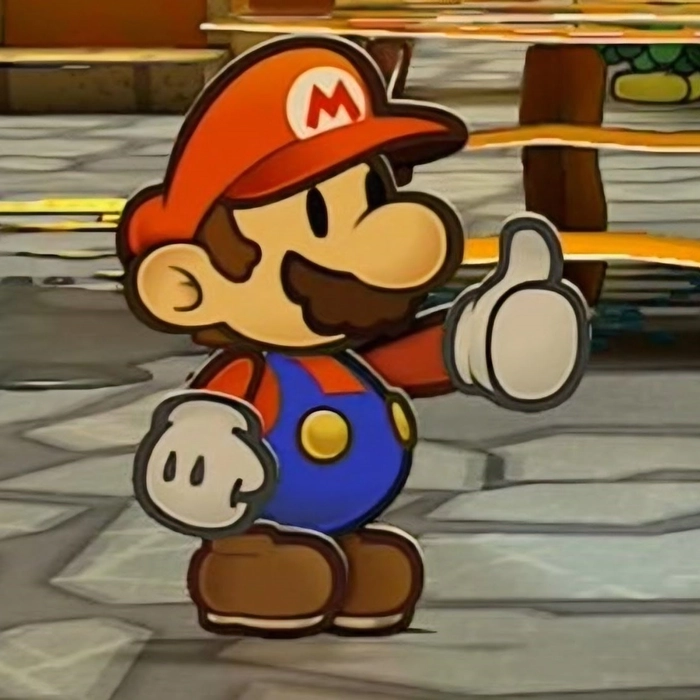 Paper Mario PFP flat art style