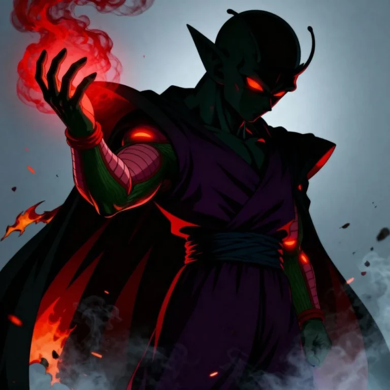 Piccolo manga panel colored profile picture with enhanced shadows and highlights