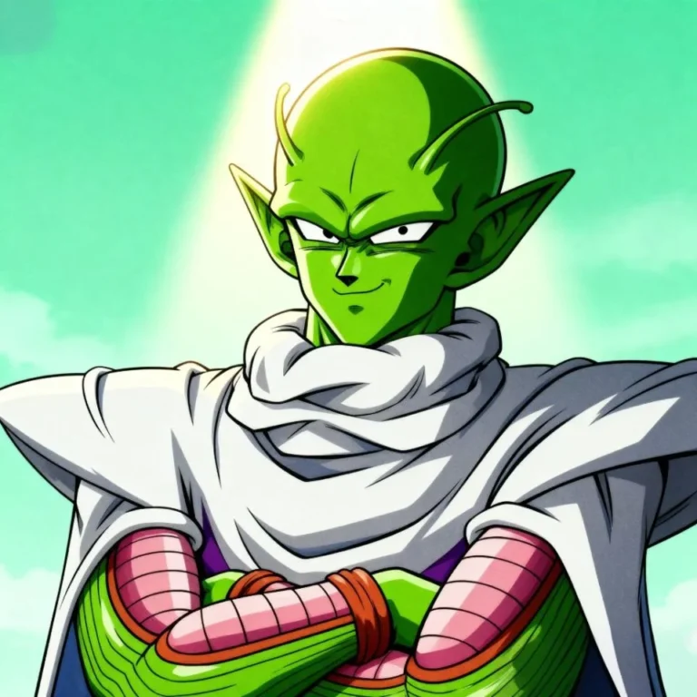 Piccolo PFP anime style with bold colors and sharp outlines