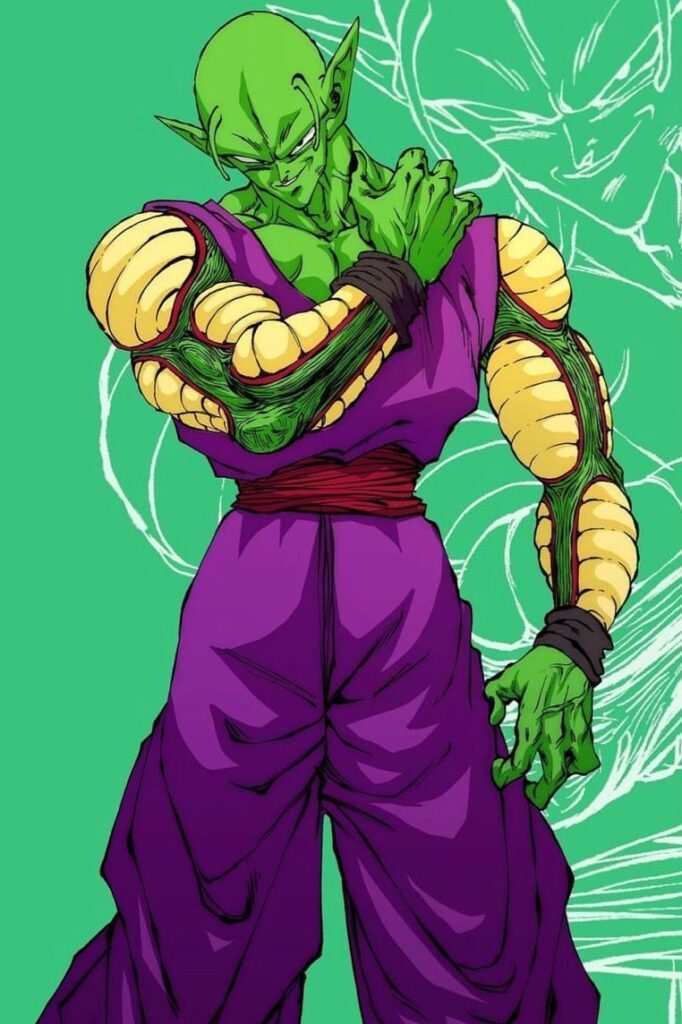 Piccolo aura farming avatar with expanding energy field and intense expression