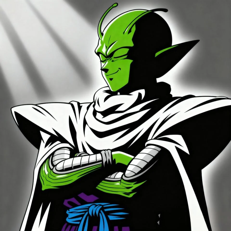 Piccolo wallpaper PFP with cinematic full-frame composition and landscape background