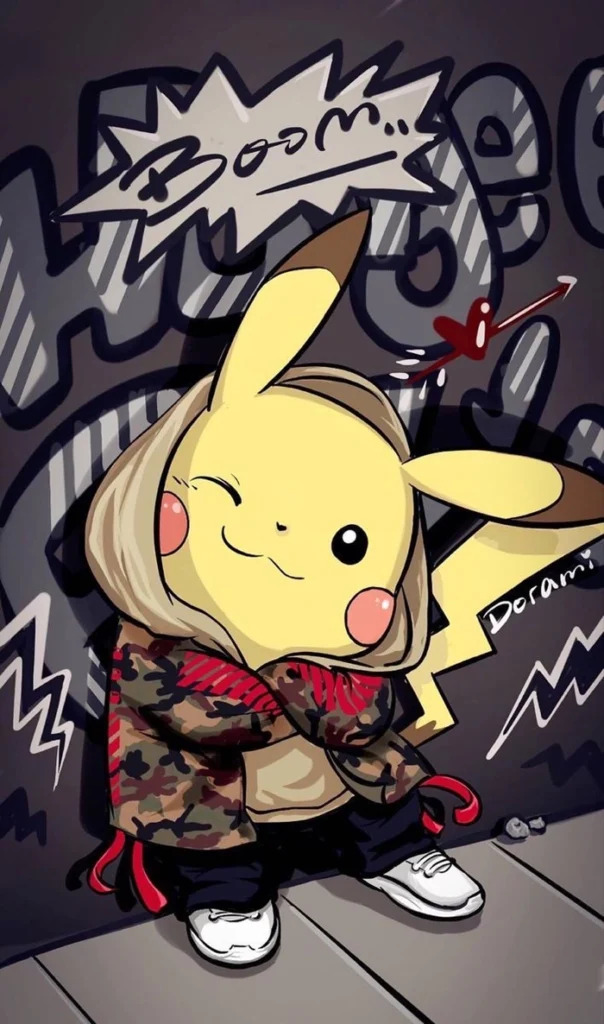 Pikachu funny profile picture with ironic overlay and humor-driven edit