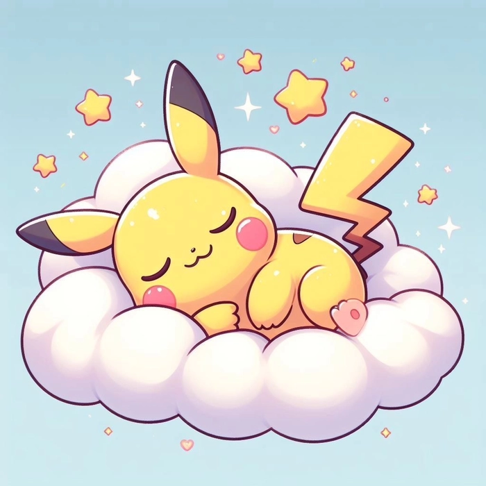 Pinterest-inspired Pikachu PFP with curated soft pastel aesthetic