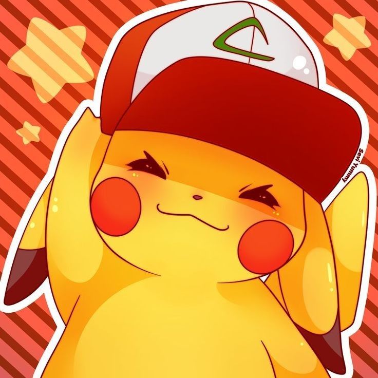 Styled Pikachu with hat profile picture showing character customization