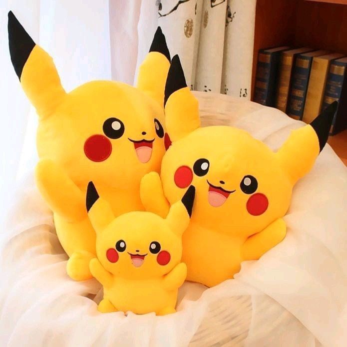 Pikachu plushie profile picture with gentle photography and calm aesthetic