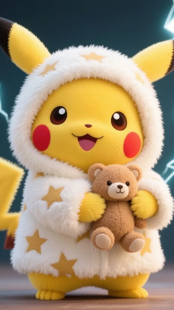 Soft Pikachu plush toy PFP with cozy visual warmth and collectible charm