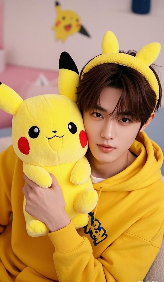Pikachu profile pic boy style with gaming-inspired aesthetic and dark palette
