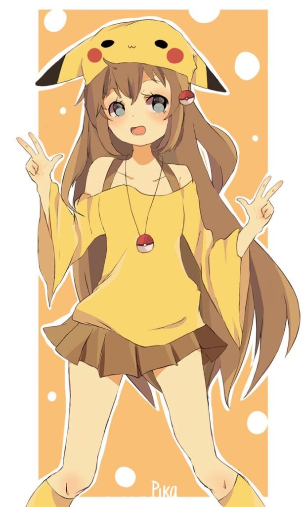 Pikachu profile pic girl style with subtle sparkle and warm lighting