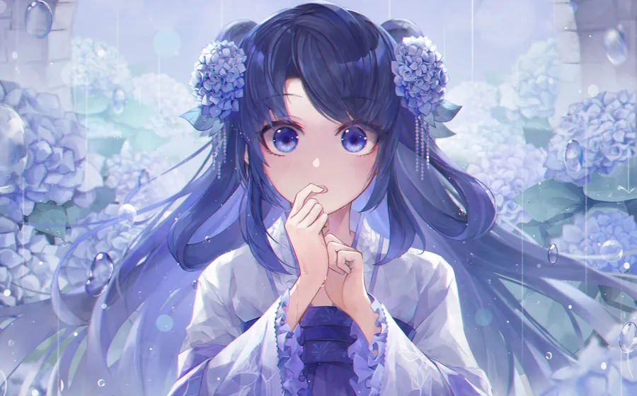 Fresh purple aesthetic anime PFP for social and creative platforms