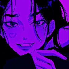 purple instagram pfp centered portrait with glow overlay