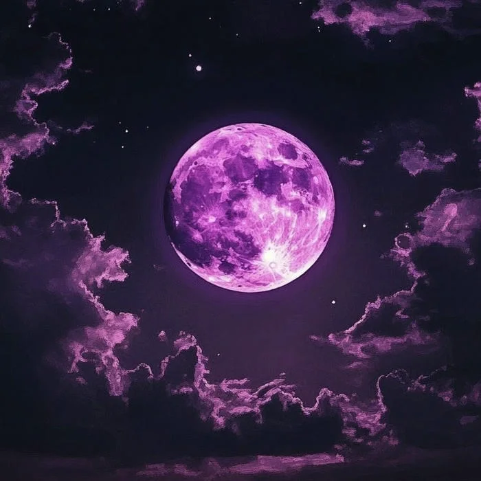 Purple moon PFP mystical rich tones