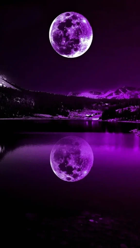 Purple moon PFP nebula cosmic