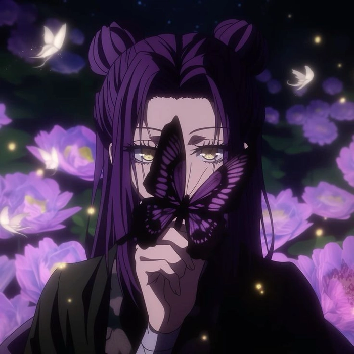 purple pfp aesthetic girl dreamy glow
