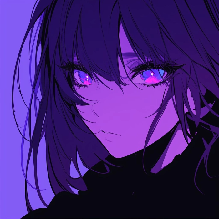 purple pfp boy moody background neon highlight