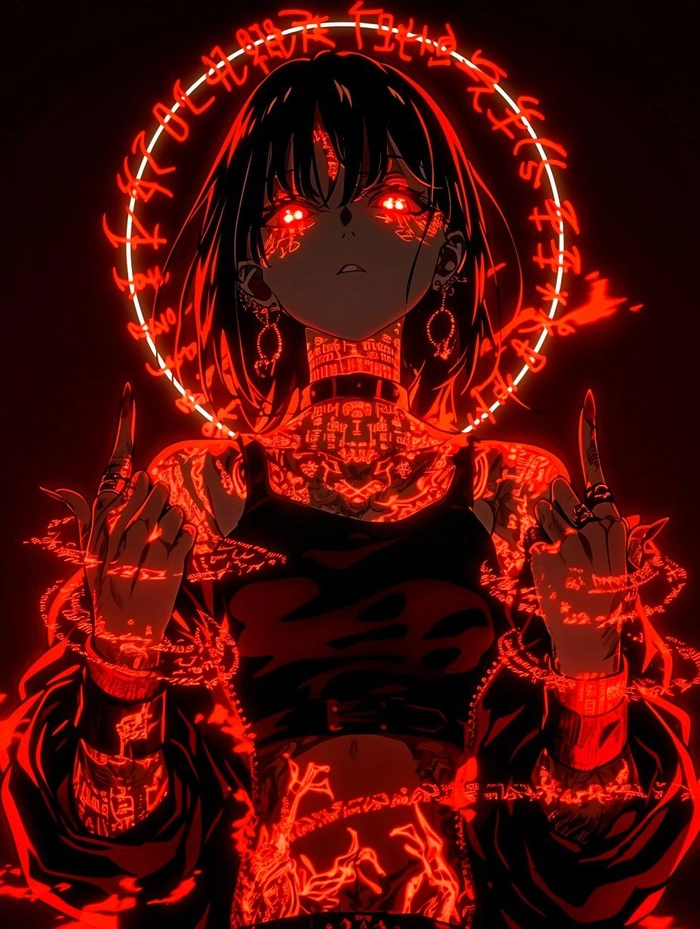 Red aesthetic PFP for Discord with high-contrast silhouette and bold crimson