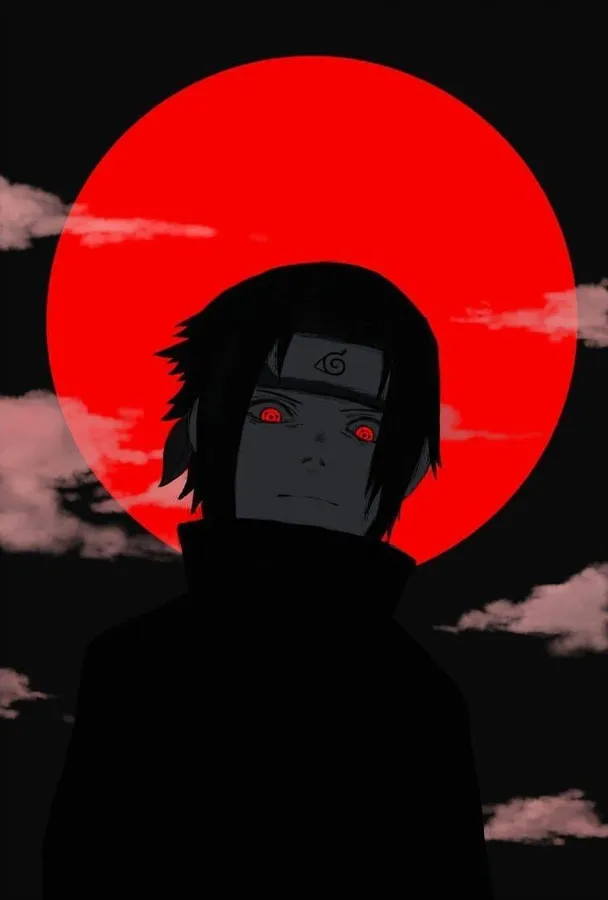 Red moon PFP cinematic high contrast