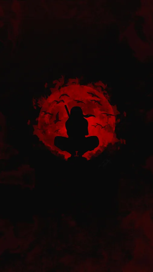 Red moon PFP dramatic glow