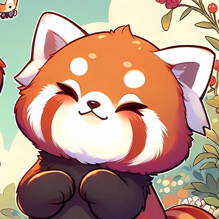 Red panda PFP with warm orange tones and fluffy texture