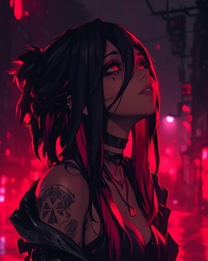 Red PFP background with layered crimson gradient and atmospheric texture
