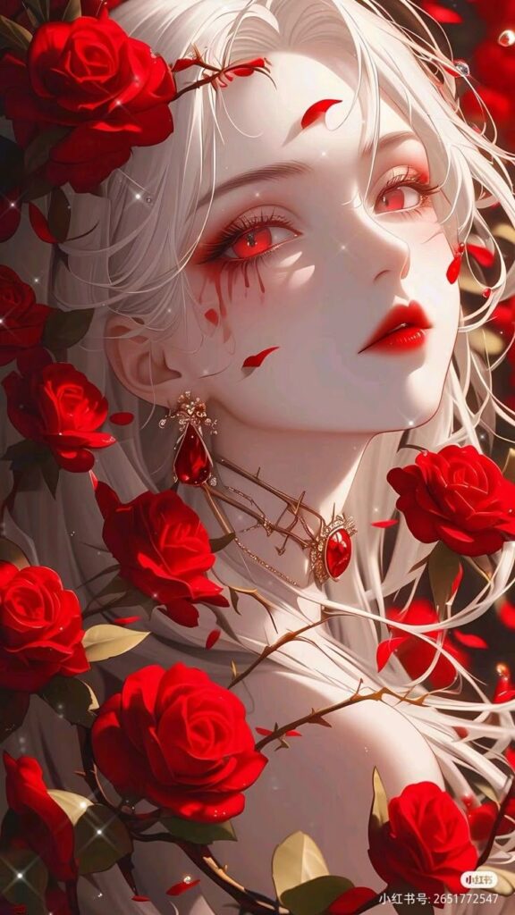 Red rose profile image with bright lighting and vivid petal color